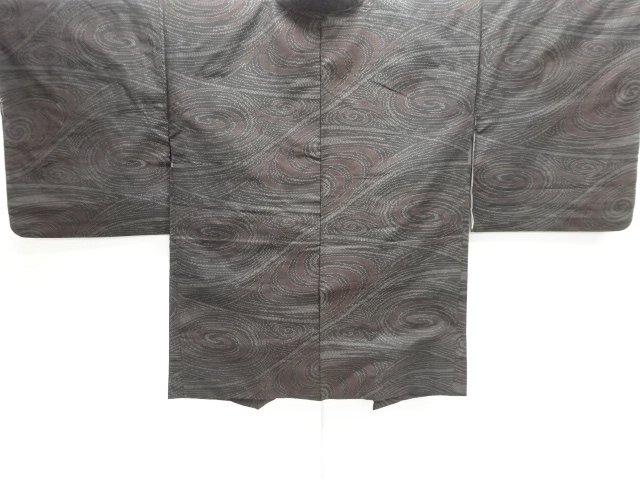 JAPANESE KIMONO / HAORI COAT / DORO OSHIMA TSUMUGI / WOVEN STREAM WATER 
